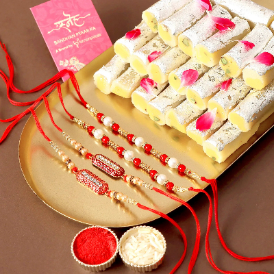 Beautiful Rakhis & Kaju Rolls