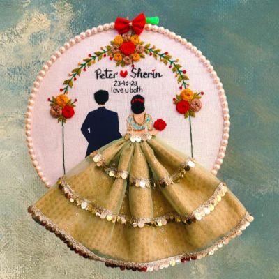 Goa Beach Wedding Embroidery hoop