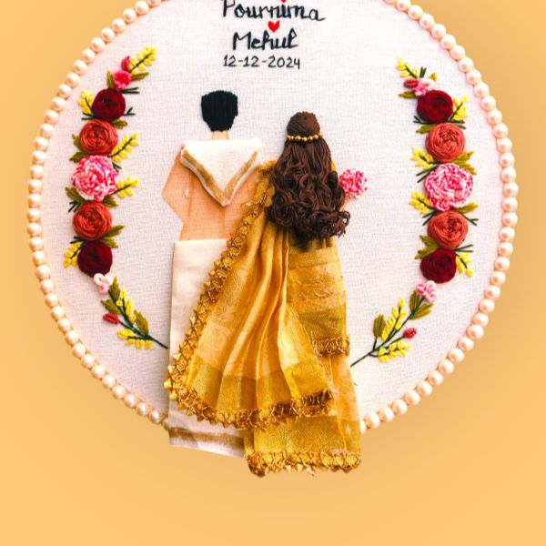  South Indian Wedding Embroidery hoop